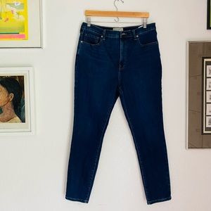 Everlane High Rise Ankle Dark Blue Denim Jean 33 Regular